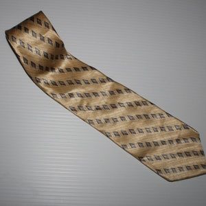 Mens Tie, Palatina, Gold w? gray Diamonds